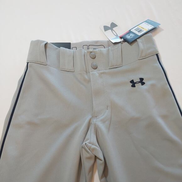 Under Armour Softball Baseball Pants Youth Size Medium YMD HeatGear Grey NWT - Picture 2 of 5